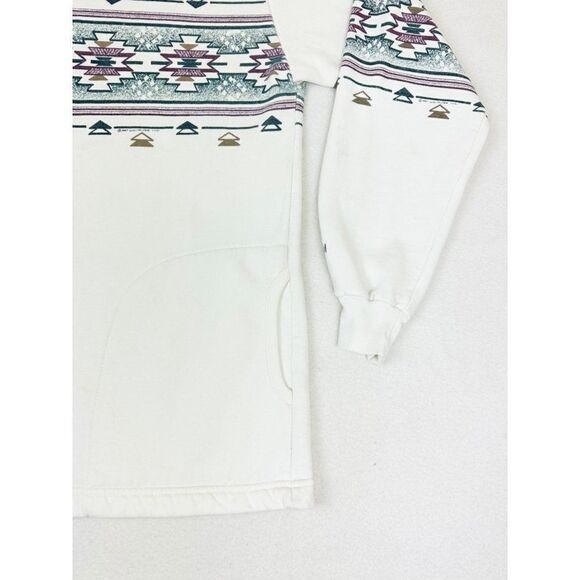 Vintage 90s Art unlimited Cardigan Sweater Sweatshirt Pockets Aztec Print - Picture 5 of 10